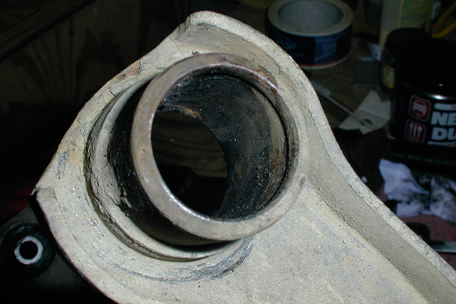 Old bushing removed