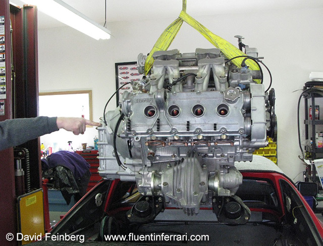 Ferrari 308 Engine Removal